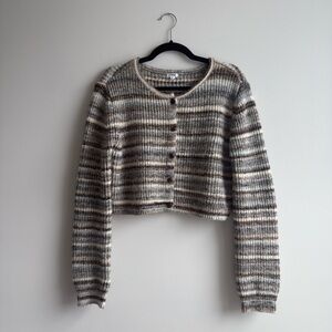 Cotton Wool Blend Cardigan Sweater